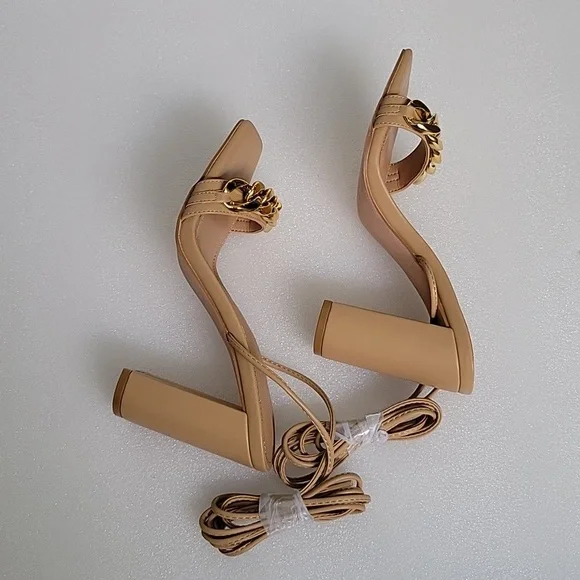 Women's Sandals, Square Open Toe, Chunky Block Heel, Ankle Strap - Picture 5 of 9